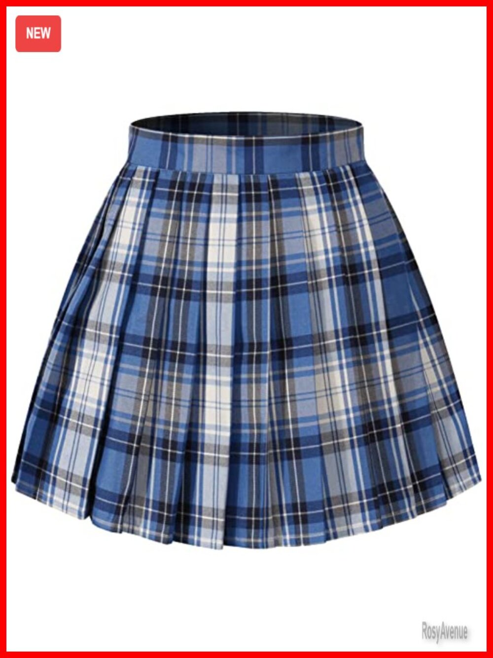 High Waist Pleated Mini Skirt A-Line Polyester Blend School Uniform Cosplay